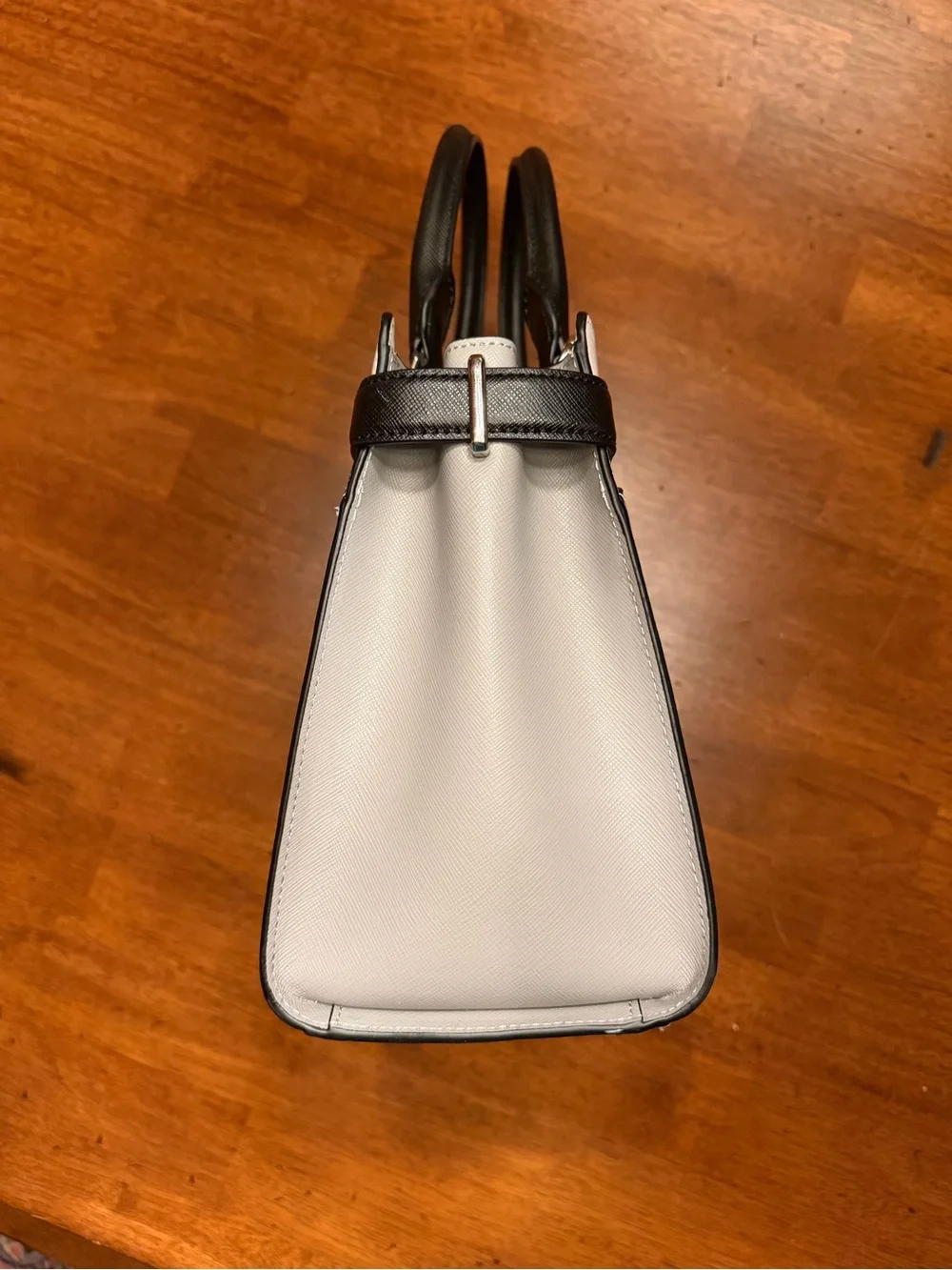 Kate Spade NWOT Colorblock Black/Grey Leather Top-Handle Crossbody Bag